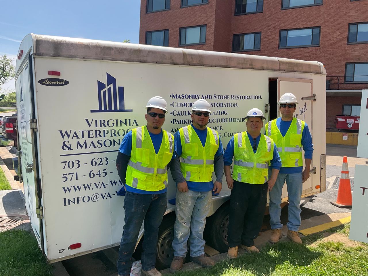 OSHA-certified VWMI crew on a commercial restoration project